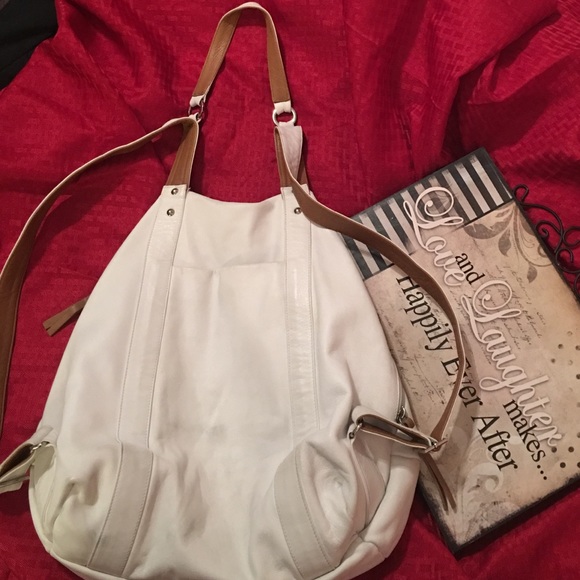 Bruno Rossi Handbags - 🎒BACKPACK/Shoulderbag-White leather byBruno Rossi